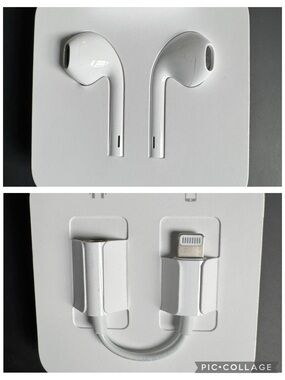 Apple OEM EarPods + Lightning Adapter to 3.5mm Connector New Original Packaging